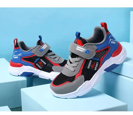Única rede crianças sapatos meninos tênis verão respirável superfície antiderrapante meninas tênis casuais esportes correndo sapatos ao ar livre