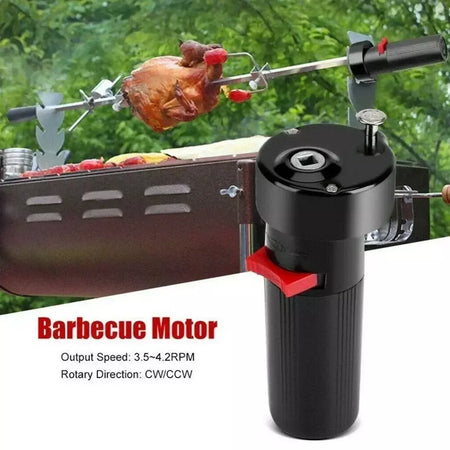 Conjunto de garfo rotativo para churrasco, rotador elétrico para churrasco, haste de grelha, 1.5v, tamanho d, motor rotador durável