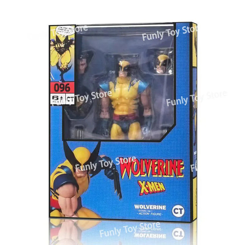 Em estoque ct brinquedos wolverine mafex 138 figura marrom 096 azul quadrinhos ver amarelo x-men anime figura de ação estatueta presentes personalizados brinquedos