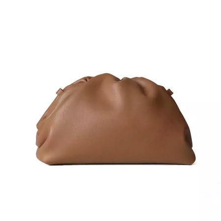 Saco de Nuvem de Couro Genuíno para Mulheres, Couro Macio, Ombro Crossbody Bags, Alta Qualidade, Embreagens Femininas Noite, Senhoras, 2023