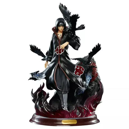 Naruto anime figura uchiha itachi pvc figura de ação brinquedo naruto shippuden uchiha itachi e corvo coleção modelo brinquedo 25cm