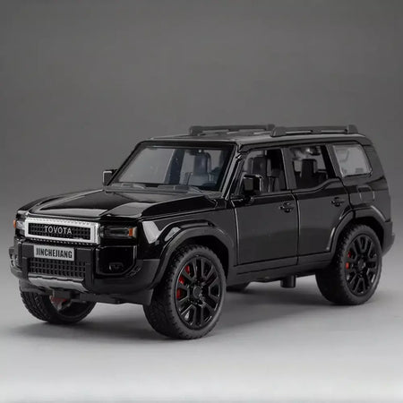 1:32 prado suv modelo de carro brinquedos liga fundição puxar para trás 6 portas abertas som luz veículo off-road presentes para crianças coleção