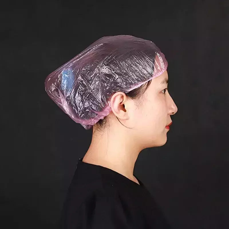 À Prova de Água Chuveiro Cap para Banheiro, Pink Bath Hat, Salão de Beleza e Hotel Suprimentos, Miss Sauna Acessórios, Tintura De Cabelo, 100 Pçs/set