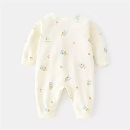 Algodão bebê recém-nascido menina menino macacão impressão infantil macacão casual roupas recém-nascidos para meninas meninos primavera outono roupas novo 0-6m