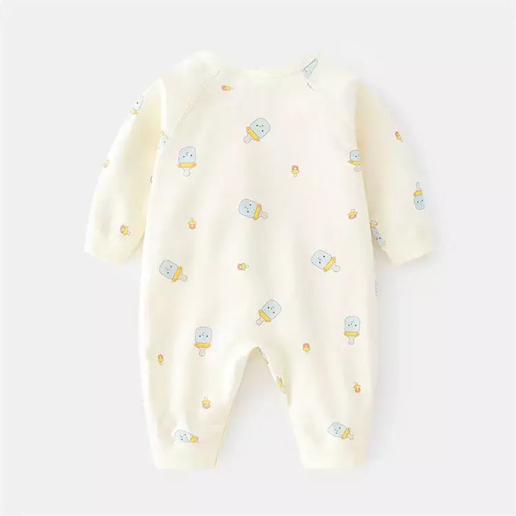 Algodão bebê recém-nascido menina menino macacão impressão infantil macacão casual roupas recém-nascidos para meninas meninos primavera outono roupas novo 0-6m