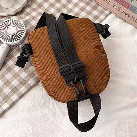 Mini mochila feminina, mochila escolar de veludo simples pequena, grande capacidade, mochila feminina durável, monocromática, casual, viajando, moda
