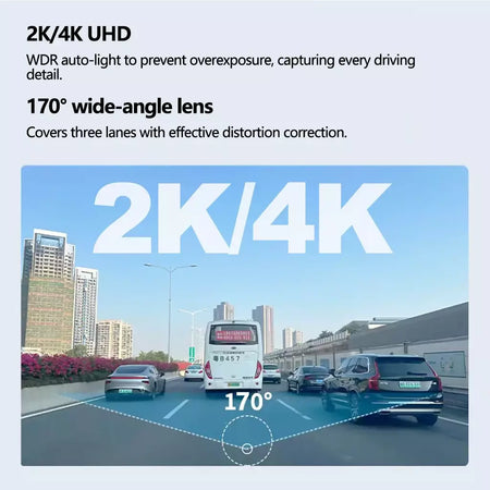 Dashcam para carro caixa preta gravadores de vídeo de condução 4k wifi mini câmera frontal traço cam 24h monitor estacionamento câmera gravação carro
