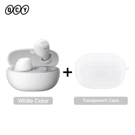 QCY-HT07 ANC Fones De Ouvido Sem Fio, Auscultadores HiFi, Cancelamento de Ruído, Earbuds TWS, 6 Microfone, Chamada AI HD, Reprodução 32H, 40dB, Bluetooth 5.2