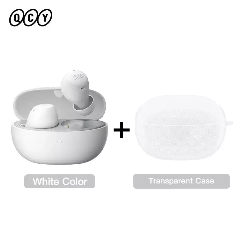 QCY-HT07 ANC Fones De Ouvido Sem Fio, Auscultadores HiFi, Cancelamento de Ruído, Earbuds TWS, 6 Microfone, Chamada AI HD, Reprodução 32H, 40dB, Bluetooth 5.2