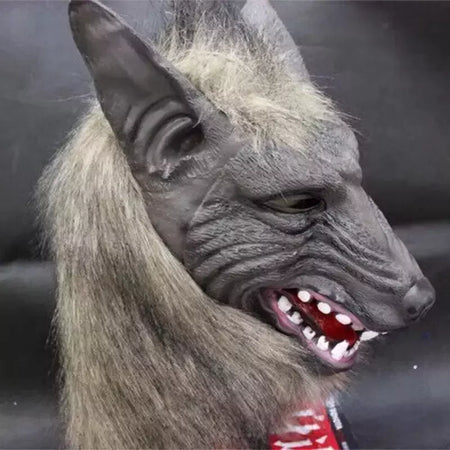 Horror lobisomem trajes halloween cosplay máscara de lobo lobisomem garras conjunto luvas terror role play brincadeira adereços assustador lobo chapelaria