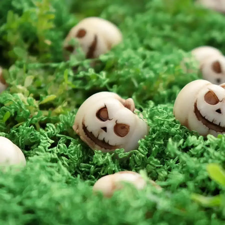 20 pçs resina decorações de abóbora de halloween-mini abóboras reutilizáveis assustadoras criativas e interessantes ornamentos de jardim