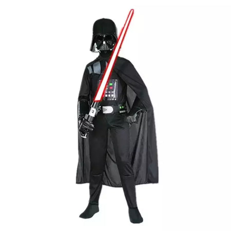 Meninos clássico filme máscara traje impresso dos desenhos animados darth vader capa armadura macacão halloween crianças fantasia cosplay traje