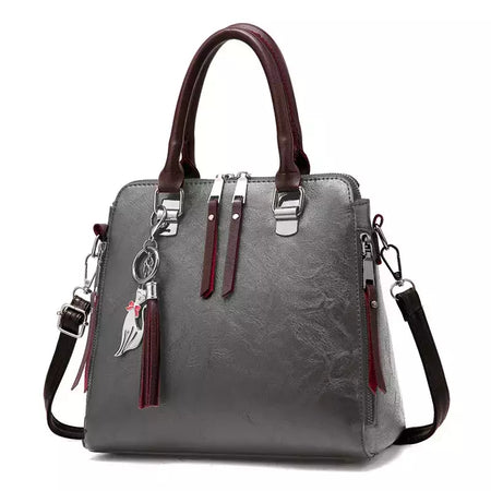 Bolsa de Ombro de Couro Retro para Mulheres, Bolsa Crossbody Messenger, Grande Capacidade, Bolsa Feminina, Designer de Luxo, Alta Qualidade
