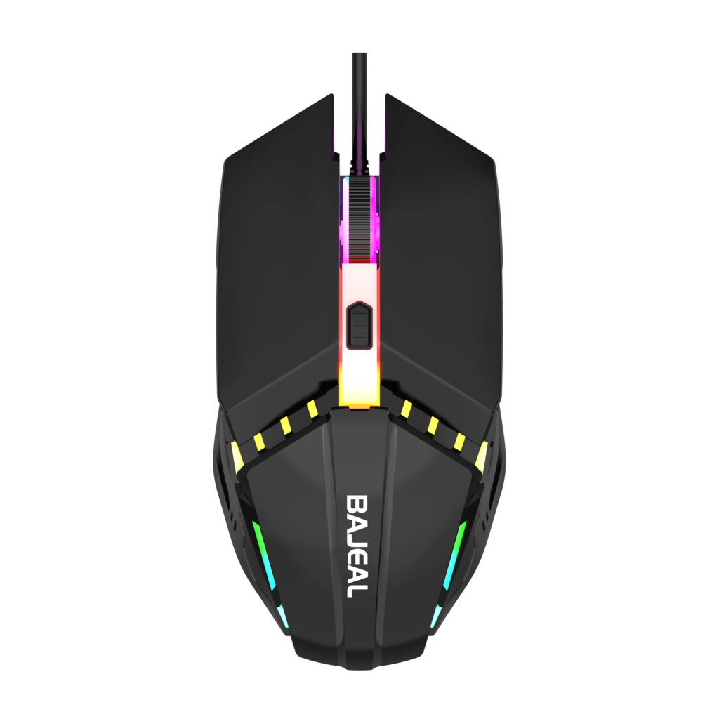 BAJEAL D11 com fio USB colorido backlight jogo mouse competitivo 4D ponderado desktop laptop mouse luminoso