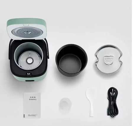 Mini panela de arroz automática, cozinha doméstica, máquina de cozinhar elétrica, 1-2 pessoas, aquecedor de alimentos, vaporizador, 1,2l, panela de arroz pequena