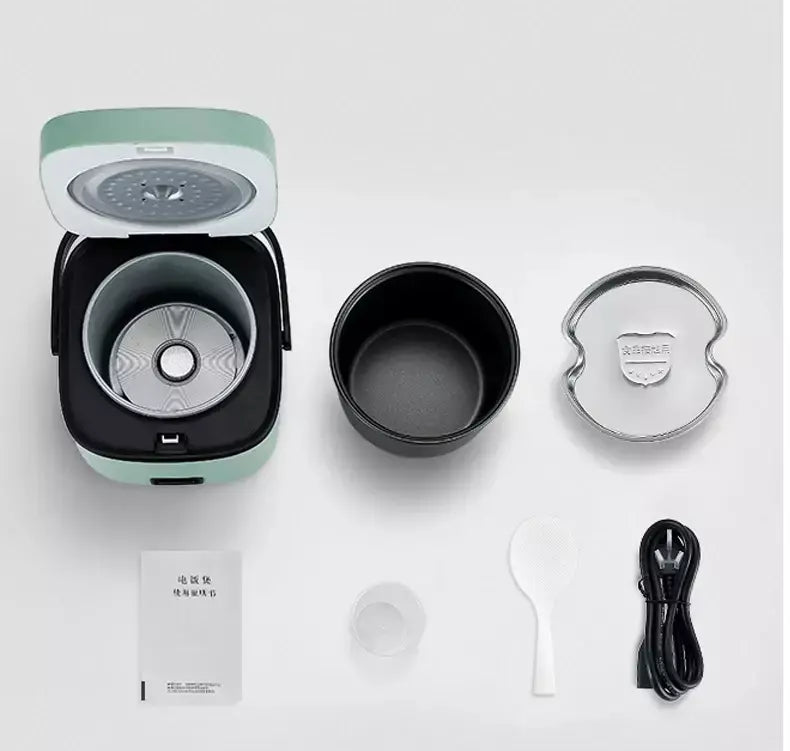 Mini panela de arroz automática, cozinha doméstica, máquina de cozinhar elétrica, 1-2 pessoas, aquecedor de alimentos, vaporizador, 1,2l, panela de arroz pequena