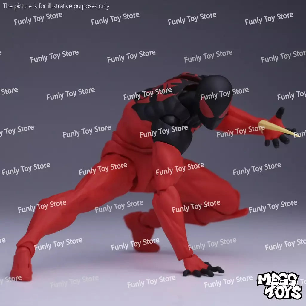 Em estoque brinquedos bagunça homem aranha symbiote spiderman messtoys scarlet aranha terno preto vizinho anime figura de ação presentes brinquedos
