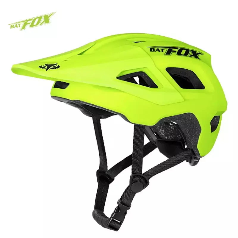Batfox capacete de bicicleta mtb ajustável, leve, respirável, forro confortável, esportes ao ar livre, chapéu seguro para homens e mulheres, capacete de ciclismo