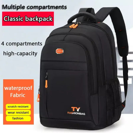 Mochila com zíper multicamadas, mochila de viagem de grande capacidade, mochila para homens e mulheres, mochila para computador de negócios, estudante b