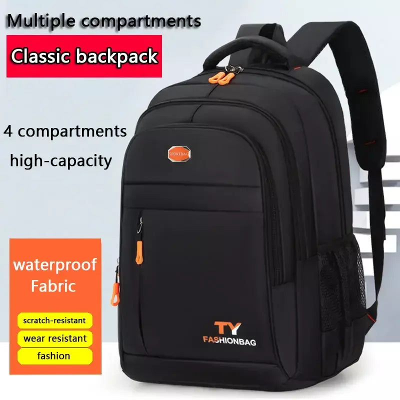 Mochila com zíper multicamadas, mochila de viagem de grande capacidade, mochila para homens e mulheres, mochila para computador de negócios, estudante b