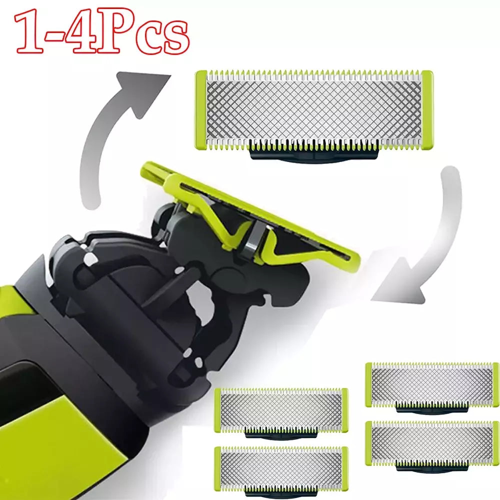 Cortador de lâmina de barbear de substituição, Lâminas sobressalentes para Philips OneBlade, QP2520, QP2523, QP2630, QP6510, 1 Pc, 2 Pcs, 3 Pcs, 4Pcs