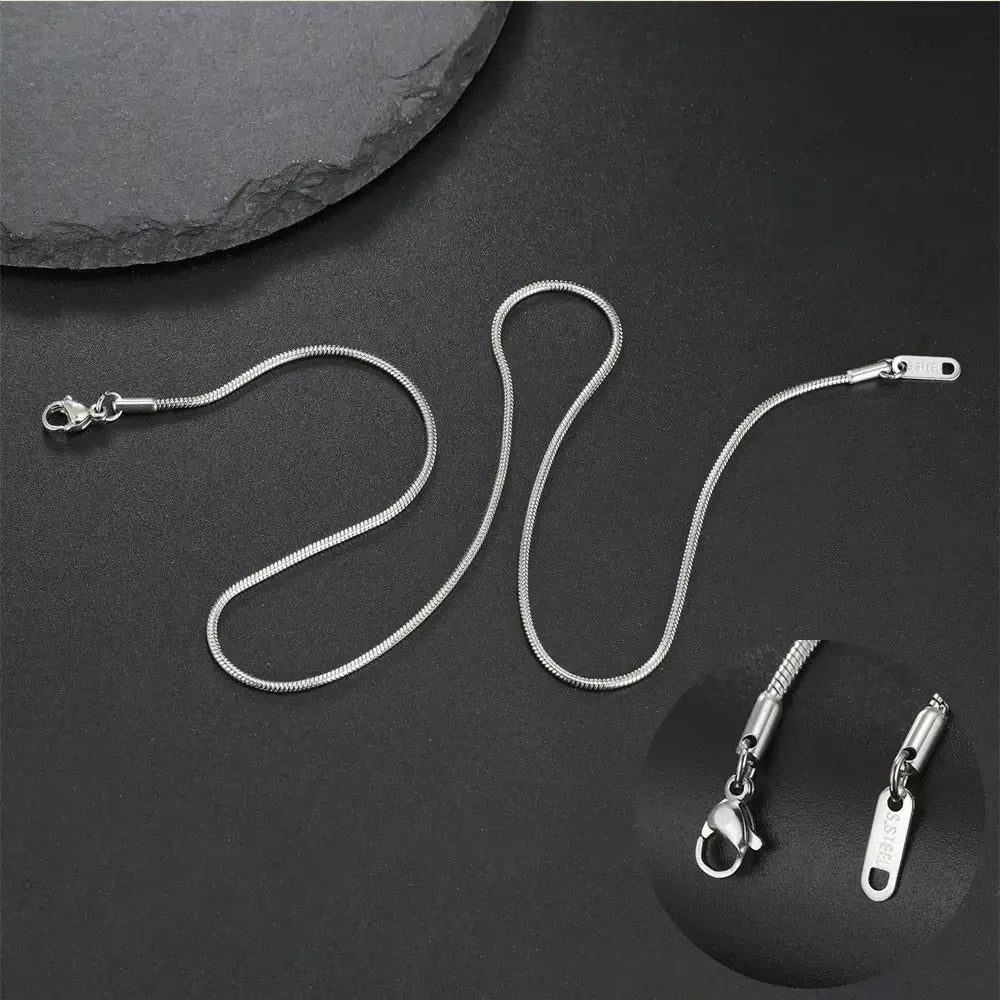 My Shape Rodada Cobra Cadeia Colar para Mulheres Homens Aço Inoxidável Link Cadeia 0.9mm 1.2mm 2mm Cadeia Gargantilha Moda Jóias Presentes