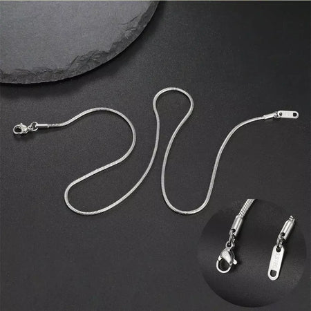 My Shape Rodada Cobra Cadeia Colar para Mulheres Homens Aço Inoxidável Link Cadeia 0.9mm 1.2mm 2mm Cadeia Gargantilha Moda Jóias Presentes