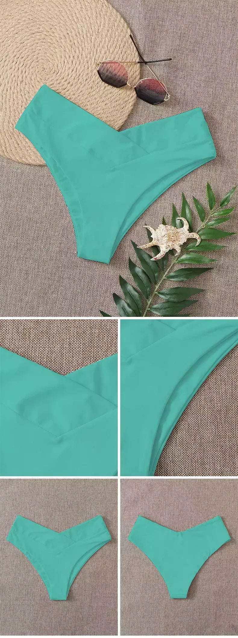 Tanga brasileira de biquíni para mulheres, semi-banho, roupa de praia sexy V cheeky, banho preto para senhoras, natação