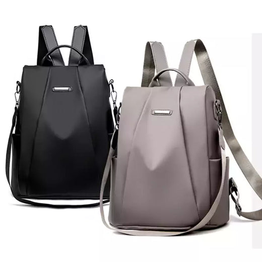 Mochila de nylon multifuncional para mulheres, bolsa escolar casual para meninas, alça destacável, bolsa de ombro de viagem, cor sólida, nova moda