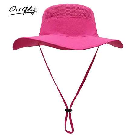 Chapéu de balde para homens e mulheres, protetor solar de pescador, Chapéu Panamá Sol, Rede Respirável de Pesca, Chapéu Grande de Secagem Rápida, Chapéu Caminhada