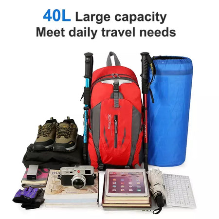 Nova mochila de viagem unissex, feminina e masculina, caminhadas ao ar livre, montanhismo, grande capacidade, leve, ciclismo, acampamento