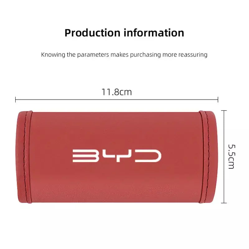 2 pçs carro anti deslizamento puxar luva interior do carro alça de couro protetor capa para byd tang s7 g3 m6 f3 atto 3 e6 qing yuan canção f3r