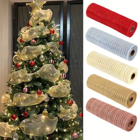 9m decoração de fita de natal pendurado árvore de natal ornamentos pendentes para decoração de casa navidad festa ano novo 2026 acessórios
