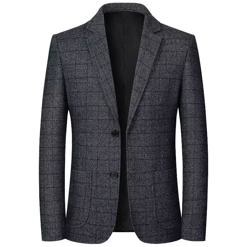 Blazers de negócios xadrez masculinos, roupas formais, ternos masculinos, jaquetas casuais, casacos, blazers slim fit, primavera, outono, tamanho 4XL, novo
