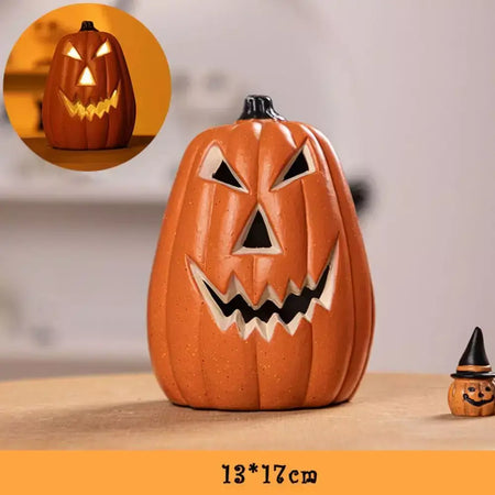 Decoração de halloween abóboras lâmpada para casa quintal jardim ao ar livre decoração halloween horror casa crânio festa adereços brilho no escuro
