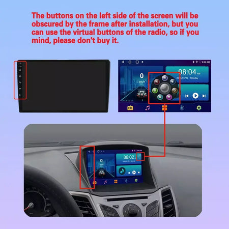 Rádio do carro carplay android 15 para ford fiesta mk 6 para ford fiesta mk 7 2008 - 2019 reprodutor de vídeo multimídia tela sensível ao toque gps automático