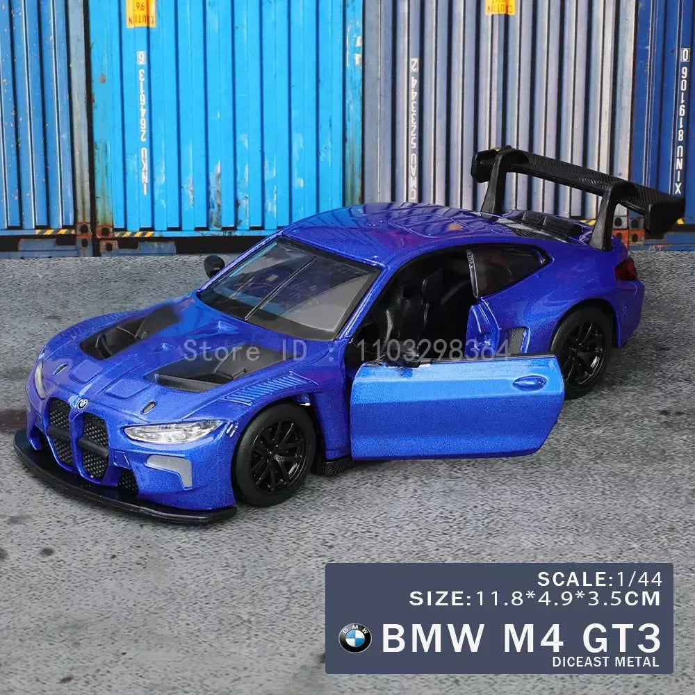 Msz 1:43 bmw m4 e-tron gt aventador modelo de suspensão carro clássico modelo de carro estático liga fundição modelo de carro coleção presente brinquedo