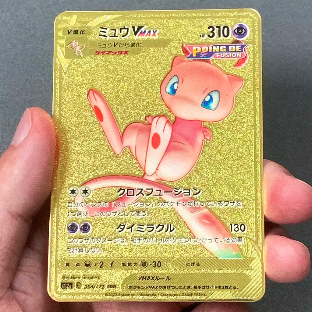 999999 Pontos hp pokemon cartão de metal charizard ouro metal super cartões inglês cartão mewtwo vmax mega anime jogo coleção presentes