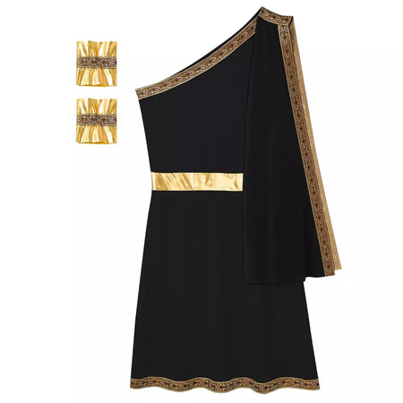 Homens antigo deus grego gladiador halloween cosplay trajes toga com mangas rei romano príncipe toga robe vestido punhos destacáveis