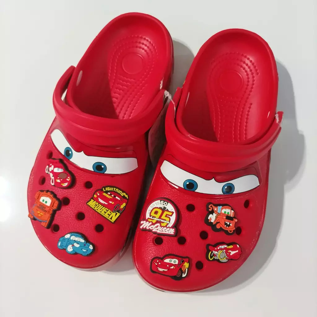 Disney mcqueens pixar dos desenhos animados sólido à prova dwaterproof água chinelos ao ar livre sandálias de areia casual respirável tornozelo-envoltório eva sapatos adultos presentes