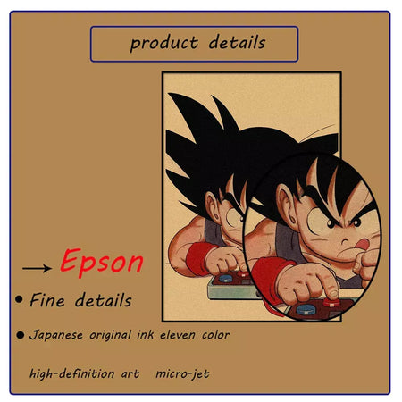 Japonês em torno do anime retro dragon ball cartaz goku gohan vegeta piccolo friza pintura em tela impressão arte da parede presente das crianças