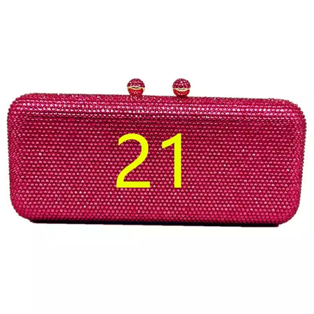 Rhinestone Clutch Bag para Mulheres, Evening Bag, Dinner Bag, Diamante, Pedra, Cristal, Festa de Casamento, Presente de Natal, Luxo mais recente