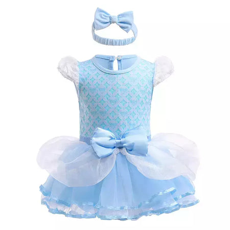 Baby Romper TUTU Vestido Com Headband Infantil Baby Princess Girl Roupas Tamanho 3-18M Cute Design Baby Dress Party Trajes