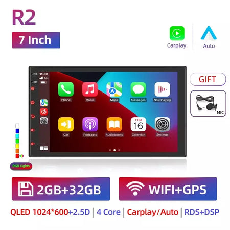 Android 13 2 din rádio do carro carpla auto 7 9 10 13.1 Polegada universal wifi gps áudio reprodutor multimídia para nissan toyota kia honda