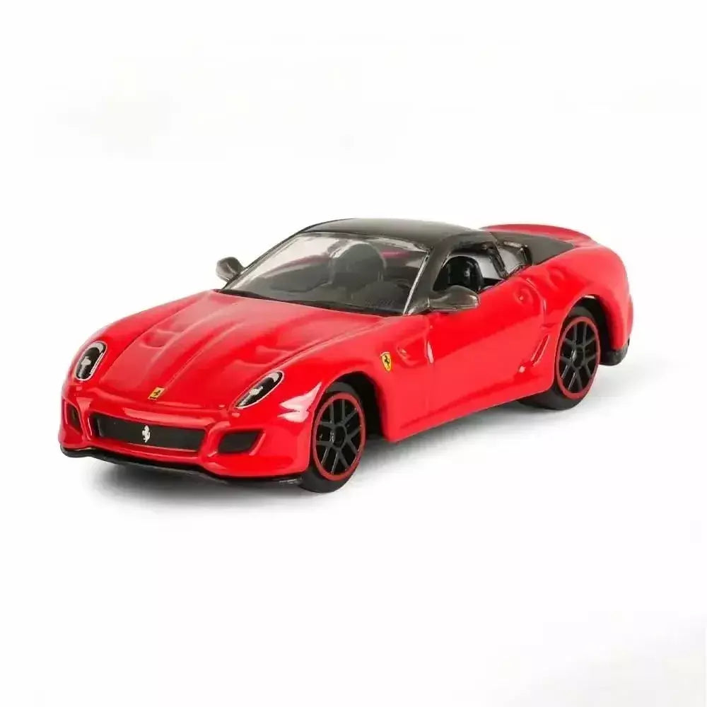 Coleção Ferrari Bburago 1:64 - modelos fundidos em liga LaFerrari 458 Enzo SF90, mini carros de simulação, conjunto de presente para adultos e crianças