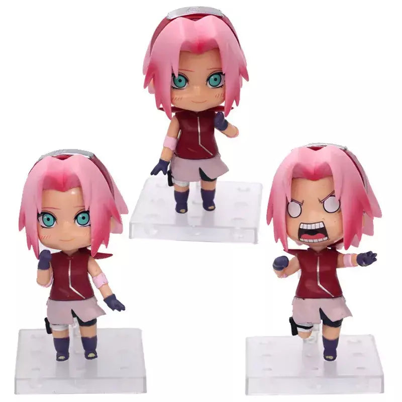 Naruto Action Figure Anime para Adultos, Uchiha Itachi, Kakashi Cartoon Toys, Ornamento Colecionável Itachi Akatsuki, Presente, 11cm, 3 peças por conjunto
