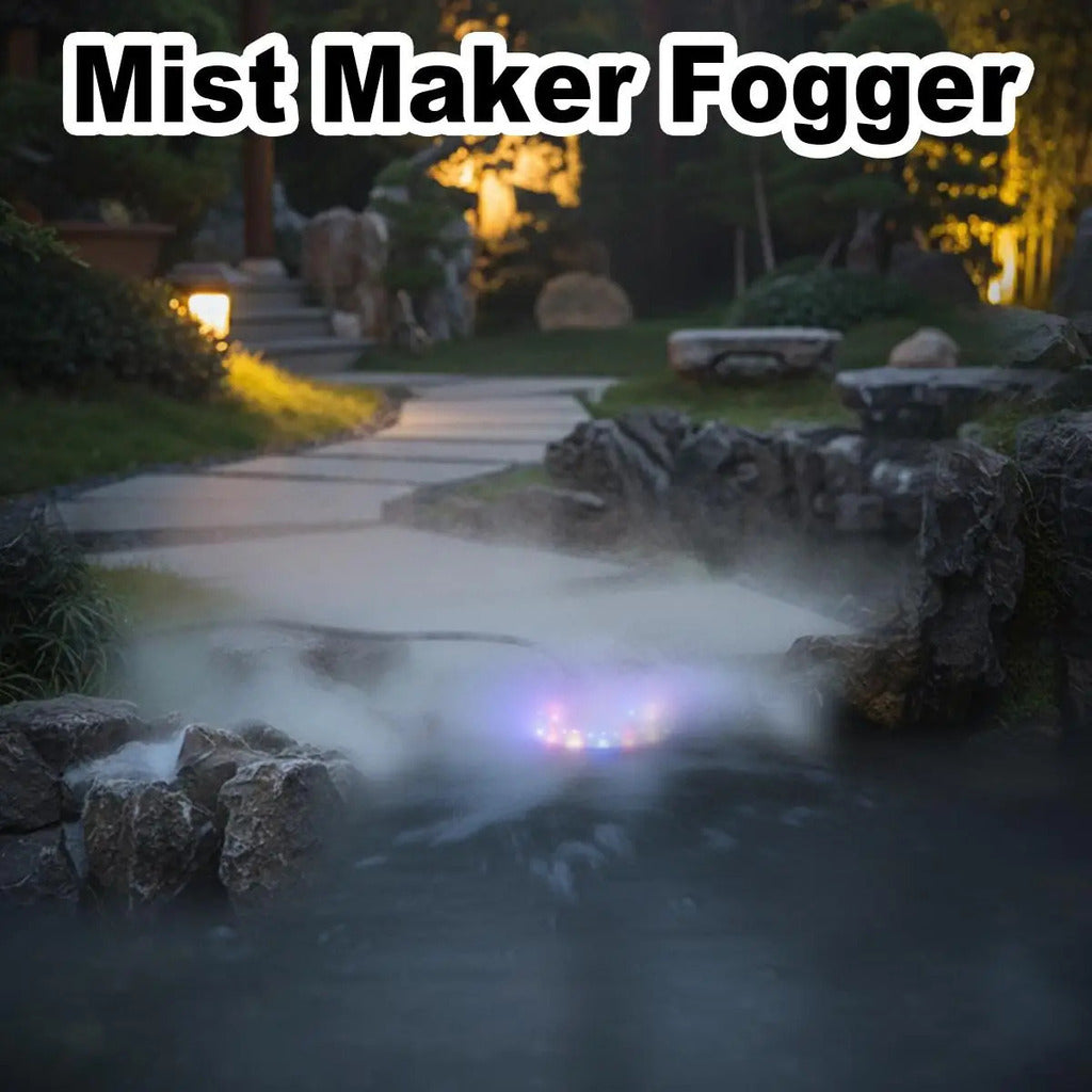Mini led fabricante de névoa fogger kit máquinas halloween nebulização água ao ar livre para abóbora luz lagoa nevoeiro aquário máquina festa interior