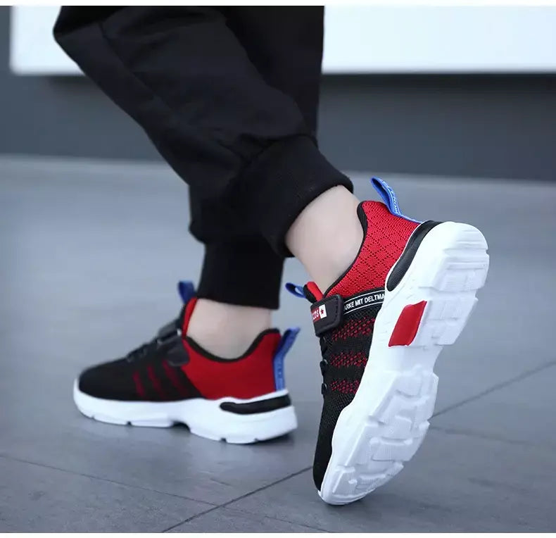 Crianças sapatos antiderrapantes respirável malha sapatos da criança conforto tênis de corrida marca meninas meninos sapatos casuais crianças moda tênis