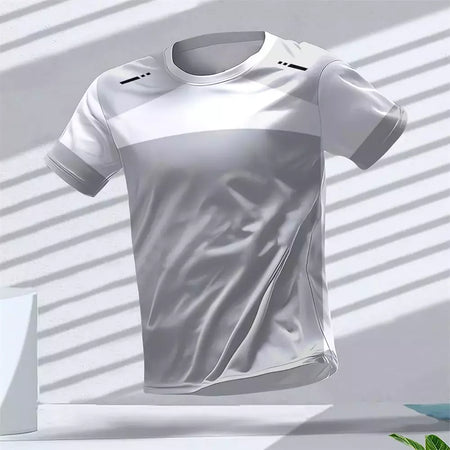 New Hot-Selling Outdoor Running Sports Respirável Quick-Secagem Roupas de Fitness Casual Wear Impressão 3D Em Torno Do Pescoço Adulto T-Shirt