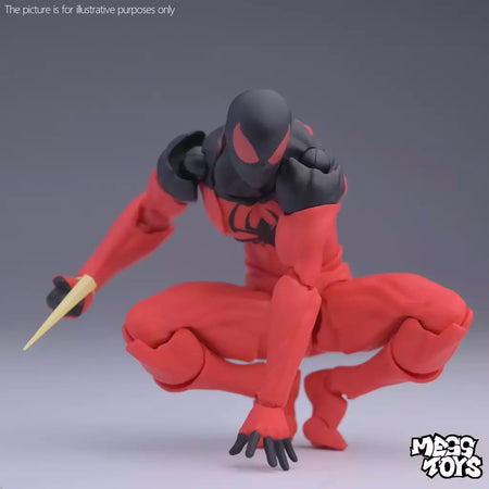 Novo messtooys spiderman figura ct brinquedos preto vermelho homem aranha estatueta bagunça brinquedos anime figura de ação estátua modelo presentes brinquedos do miúdo
